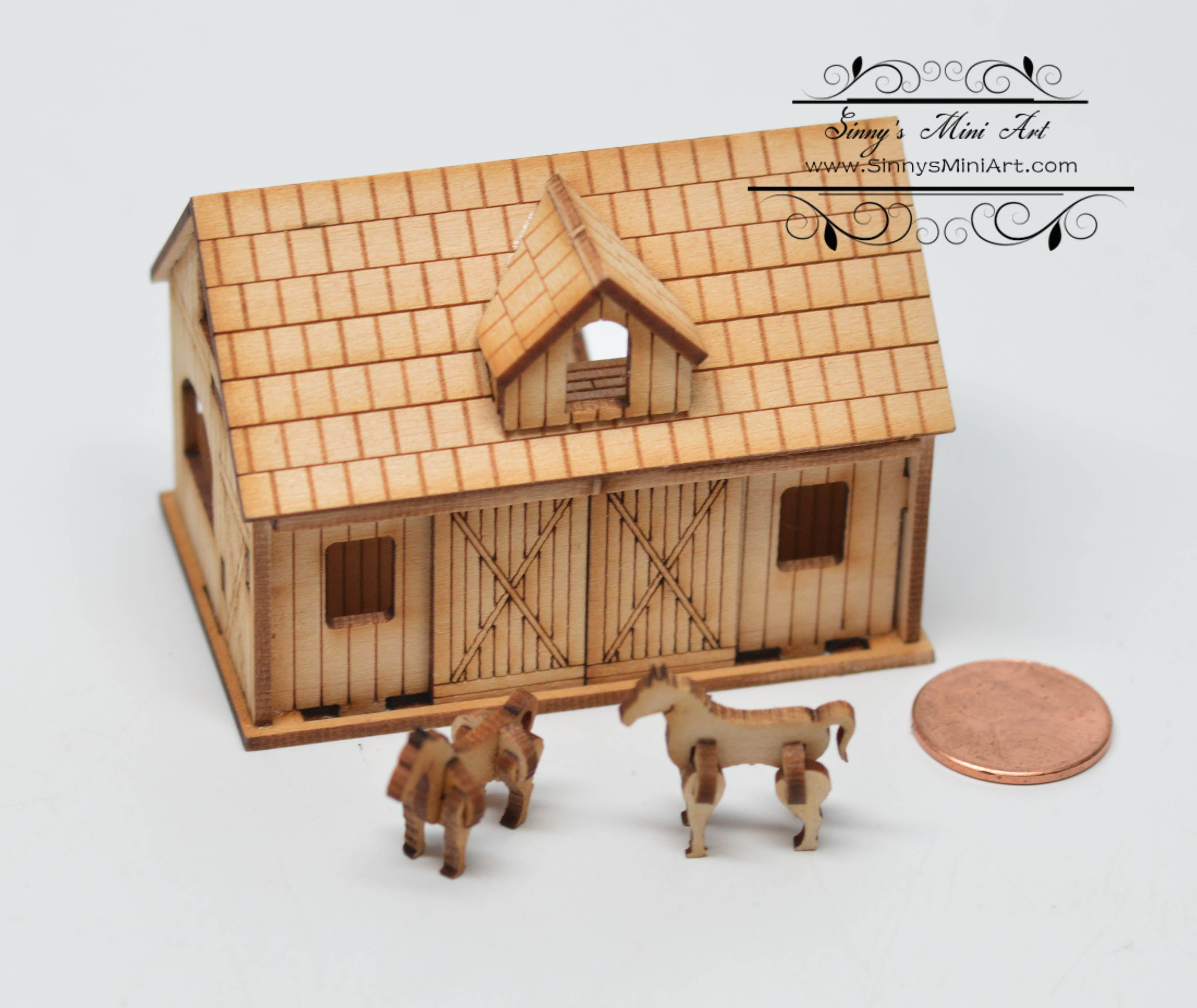 1:144 Laser Cut Dollhouse Four Room Furniture Kit / SMA HS004