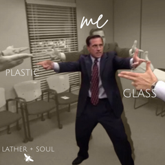 The Office Meme about glass versus plastic use