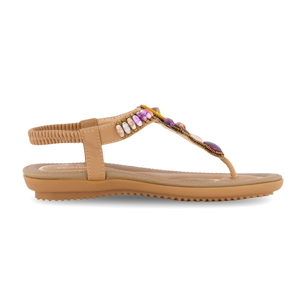 Bohemia Bead Style Herringbone Sandals – Soco Sands