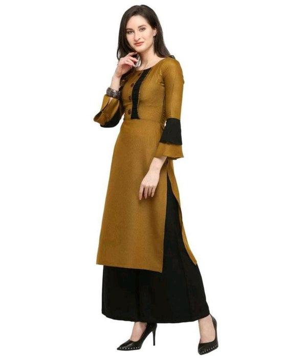 Rayon 3/4th Sleeve Palazzo Style Plain Kurti at Rs 550/piece in Surat | ID:  20155129962