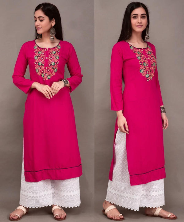 Hand Block Printed Cotton Kurti With Plazo Set long kurti design kurti  plazo set #tops for palazzo | Pakistani dress design, Fashion, Designer wear