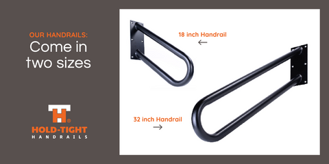 graphic showing 18 inch and 32 inch handrails