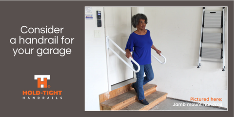 consider a handrail for your garage steps