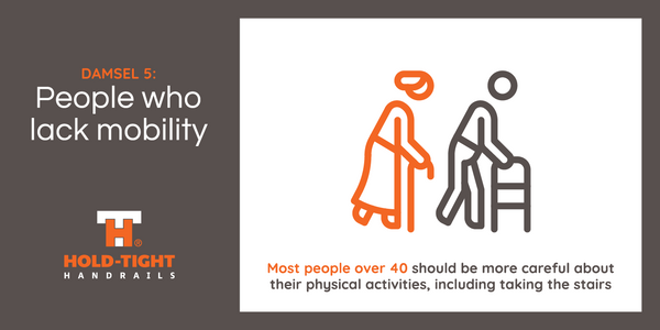 graphic of people who lack mobility, damsel #5