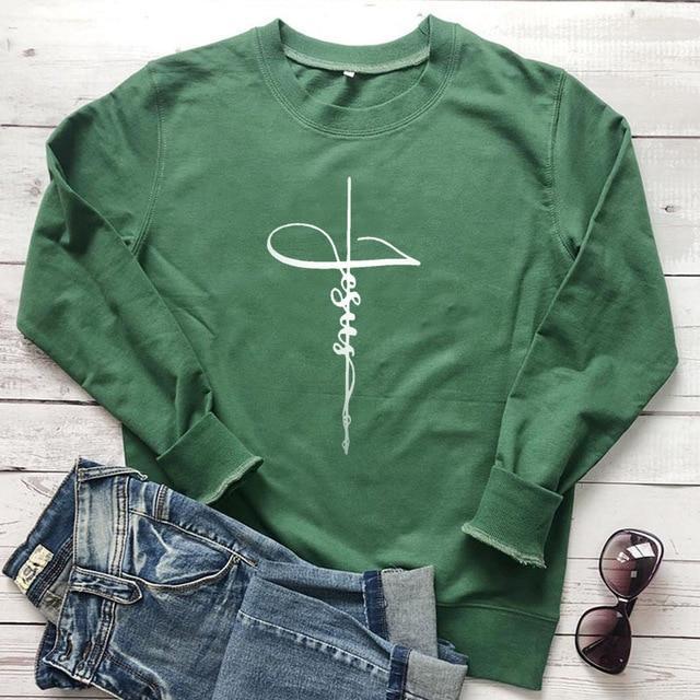 jesus cross sweatshirt