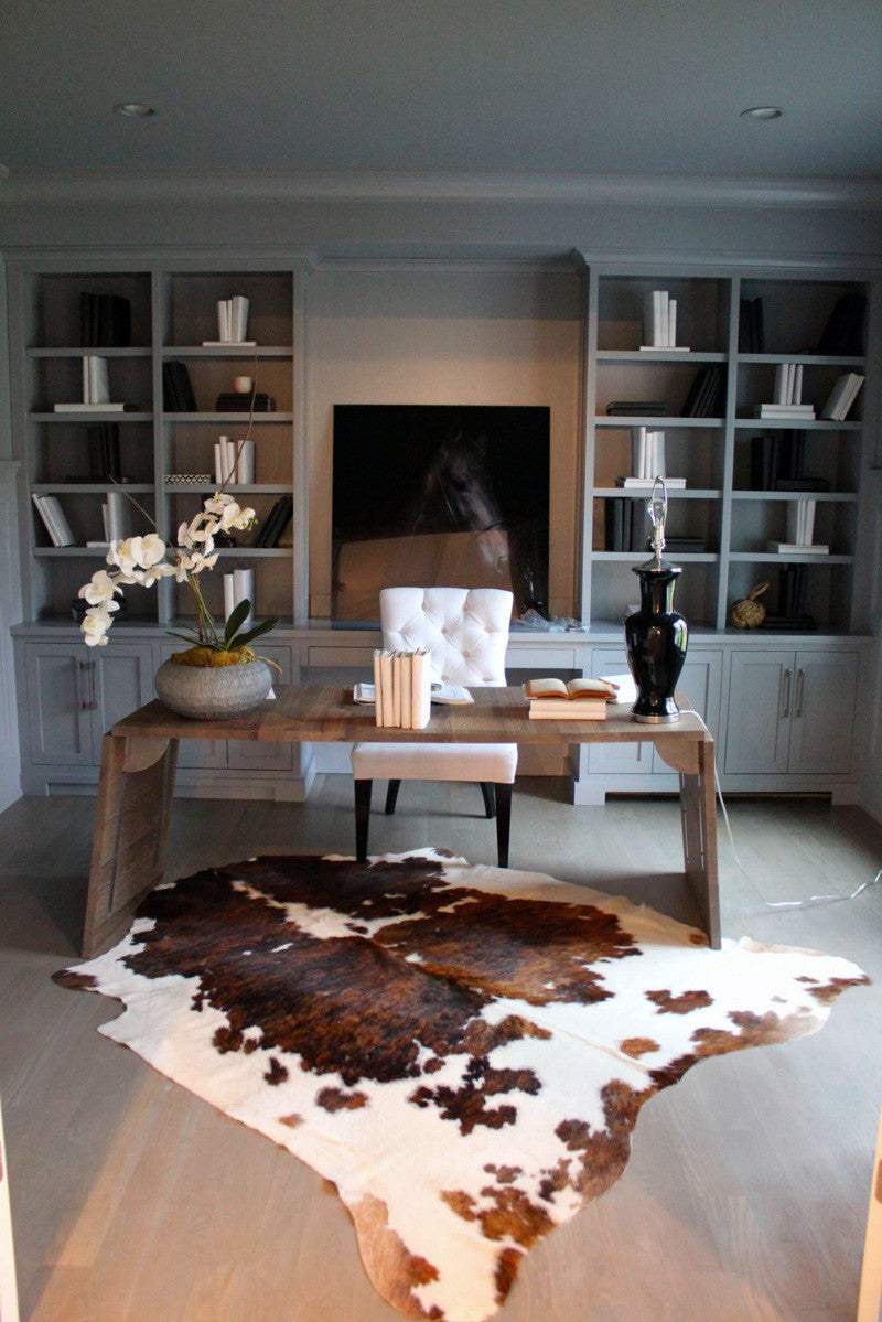 Tricolor Cowhide Rug L Cowhide Imports