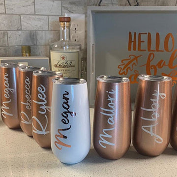 Custom Tumblers,Personalized Bridesmaid Proposal Gifts,Stainless Steel Wine Tumbler,Bachelorette Party Gifts,Wedding Gift
