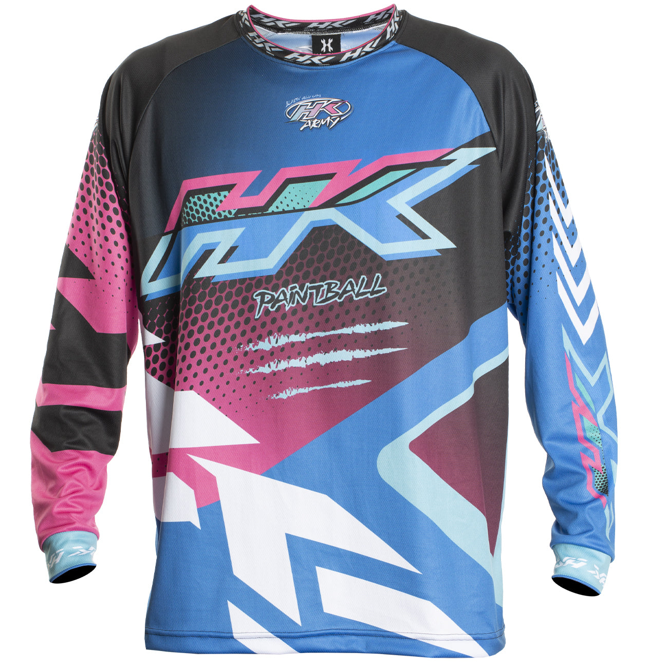 pink and blue jersey