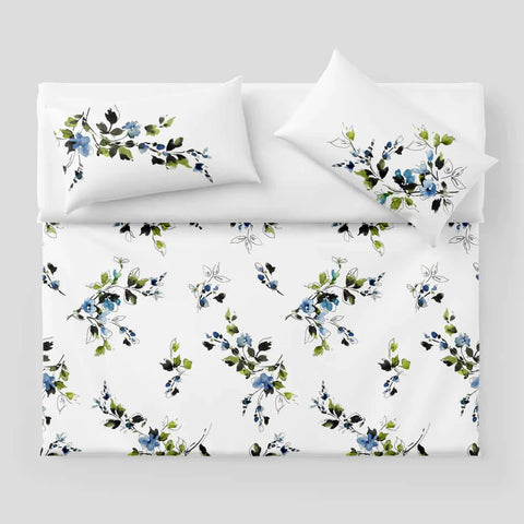 bed linen with vines print