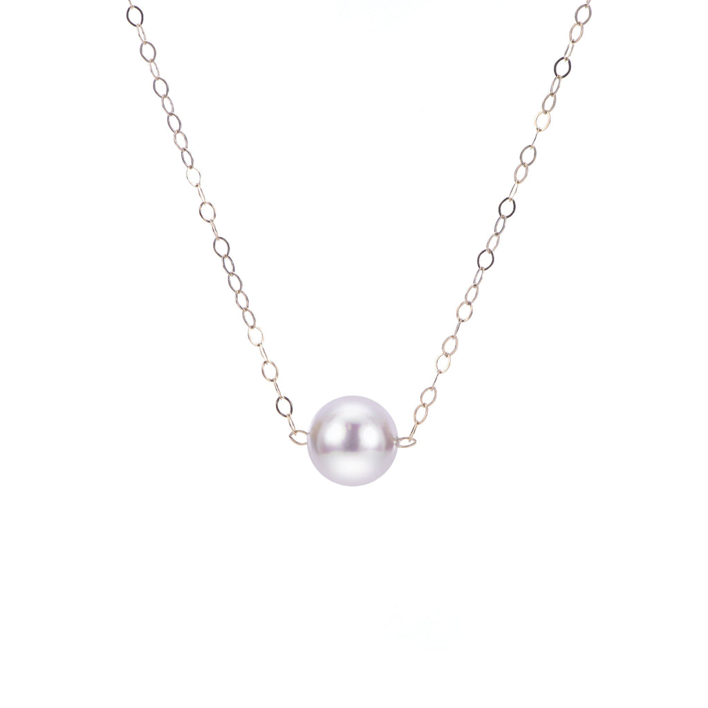 CLASSIC FRESHWATER PEARL NECKLACE - Yellow Gold & Silver – Buzz Jolie