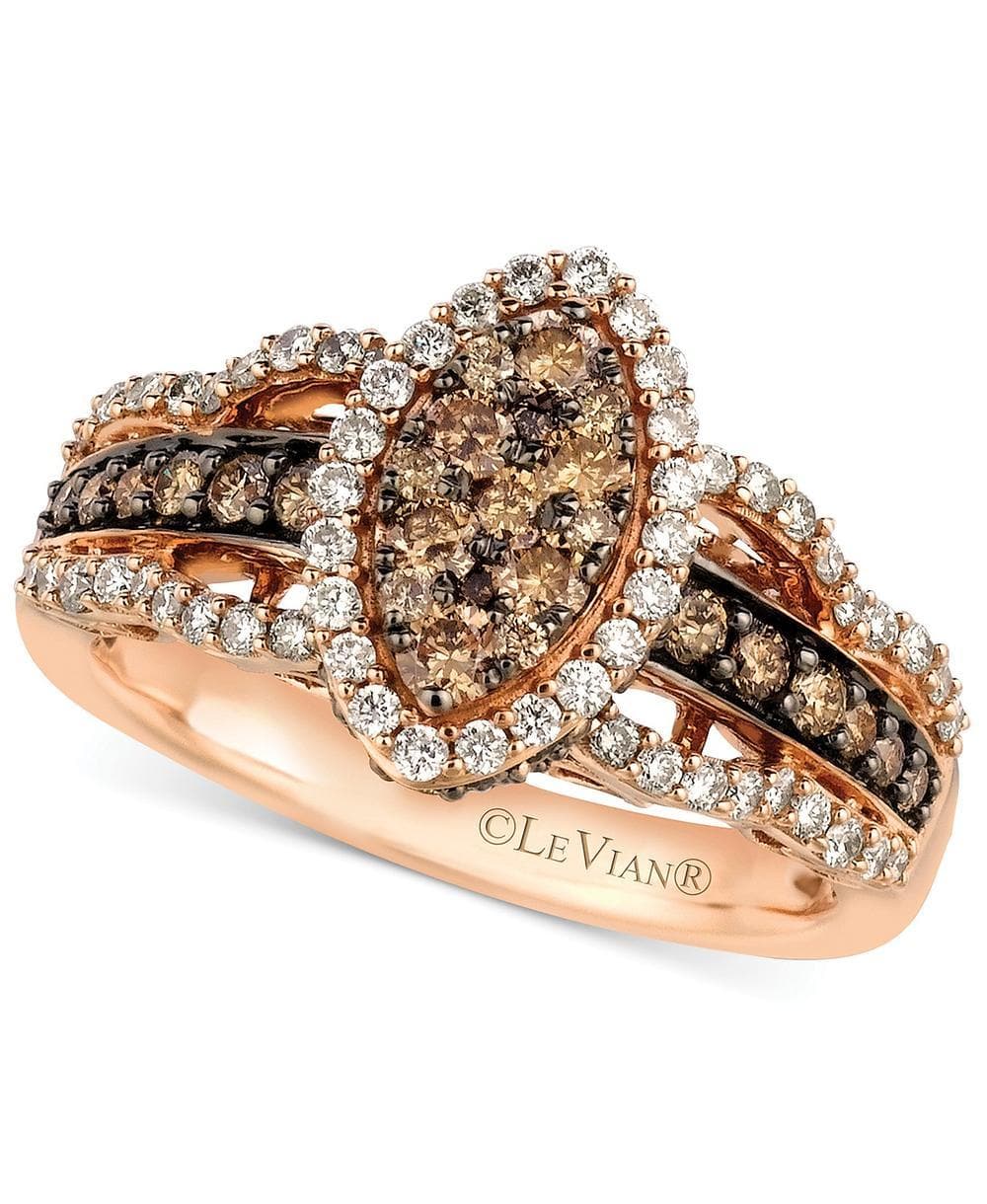Le Vian White And Chocolate Diamond Ring In 14K Rose Gold (1-1/4 Ct. T –  Michaels Jewelers