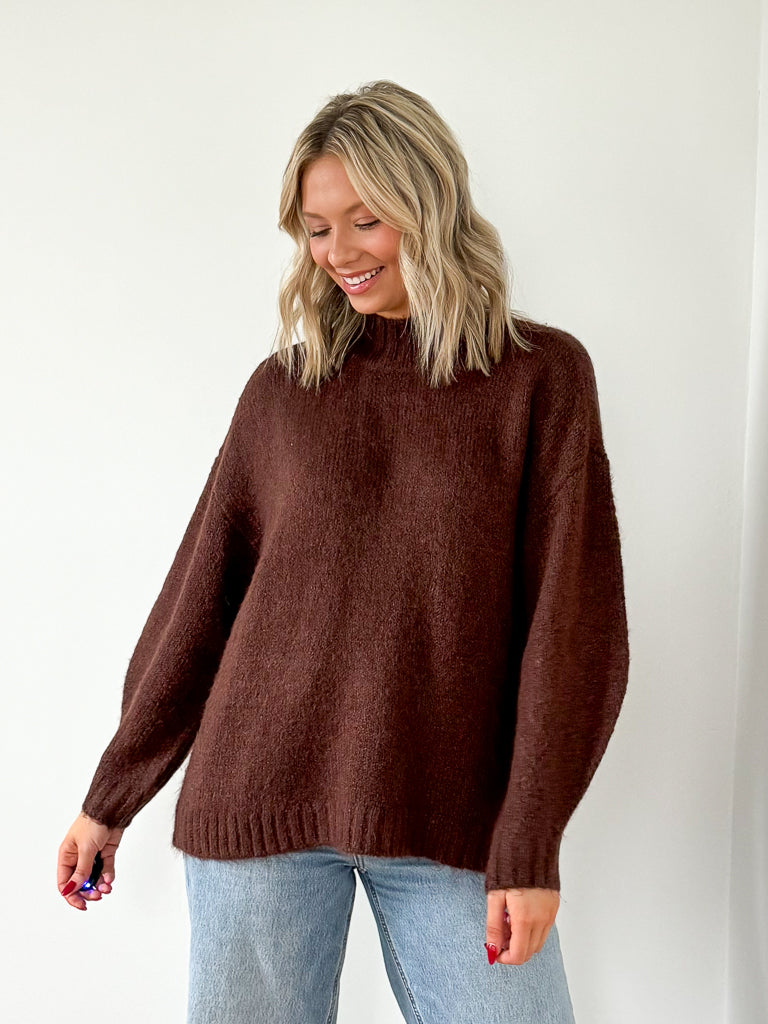 Alpine Cozy Crew Neck Sweater - Rose Wood