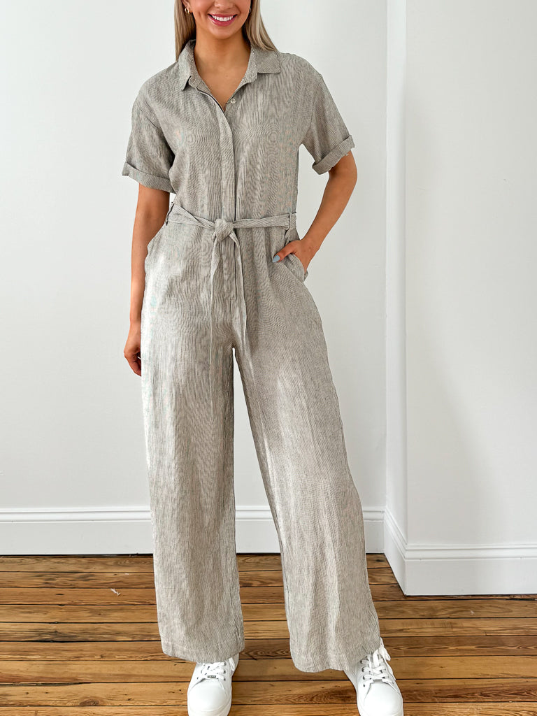 Valentine Polished Jumpsuit- Black – Flutter