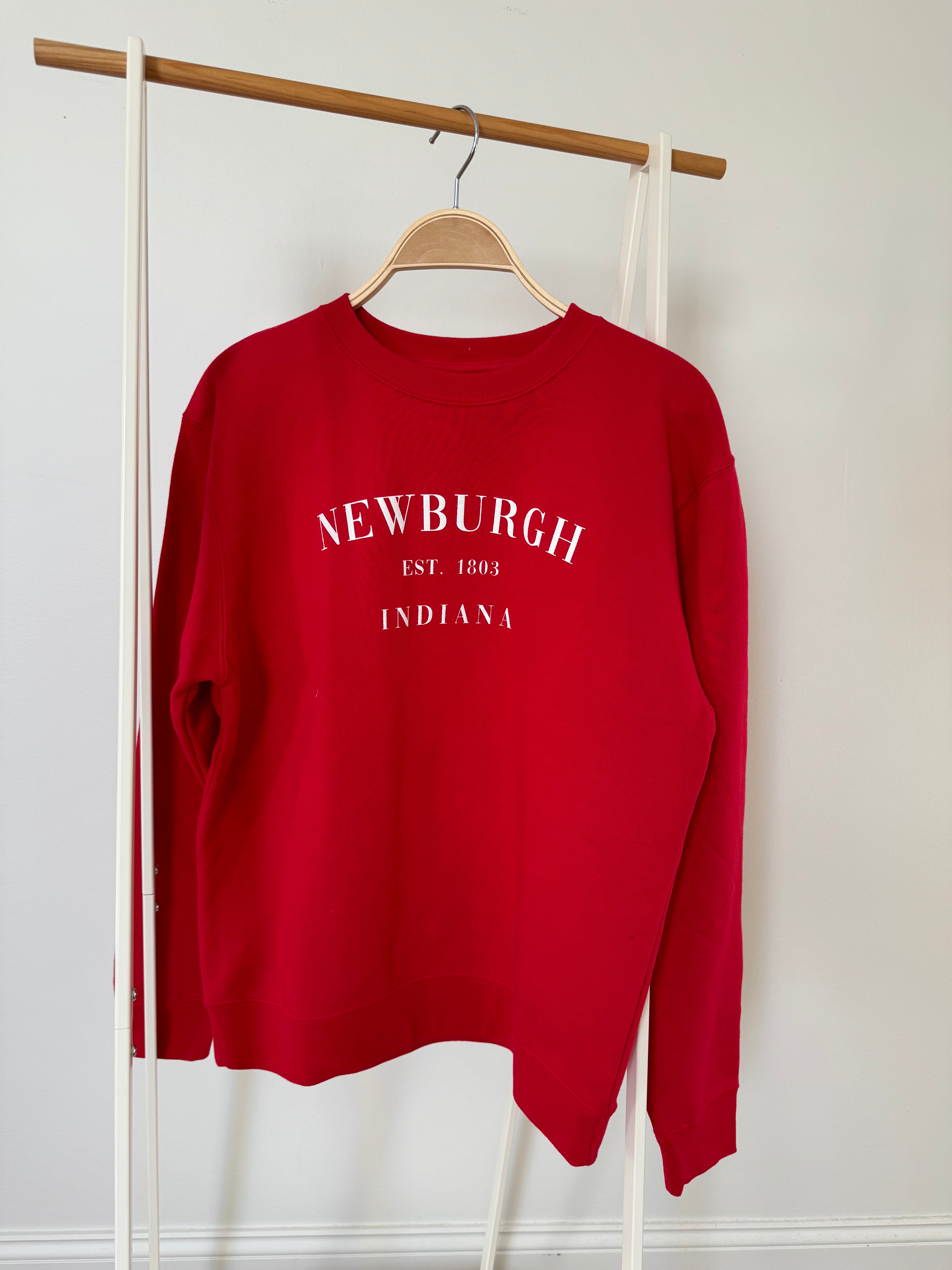 Newburgh Crew Sweatshirt - Red/White