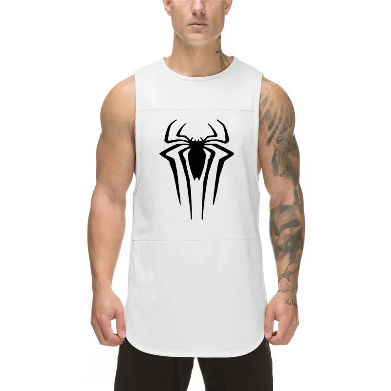 Muscle Gym Workout Mens Mesh Bodybuilding Singlets Sporting Quick Drying Fitness Tank Top