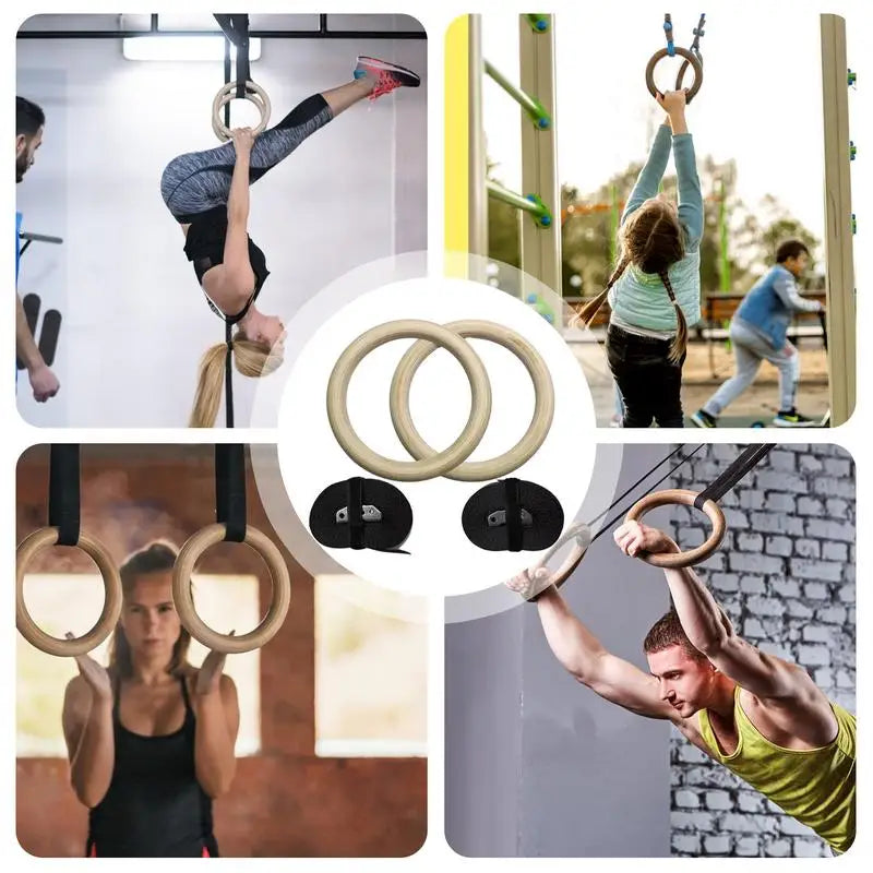 Exercise Rings With Straps Versatile Home Fitness Equipment Calisthenics Rings