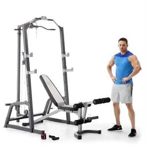 Cage System with Weightlifting Bench All-in-One Home Gym Equipment - owens-gym