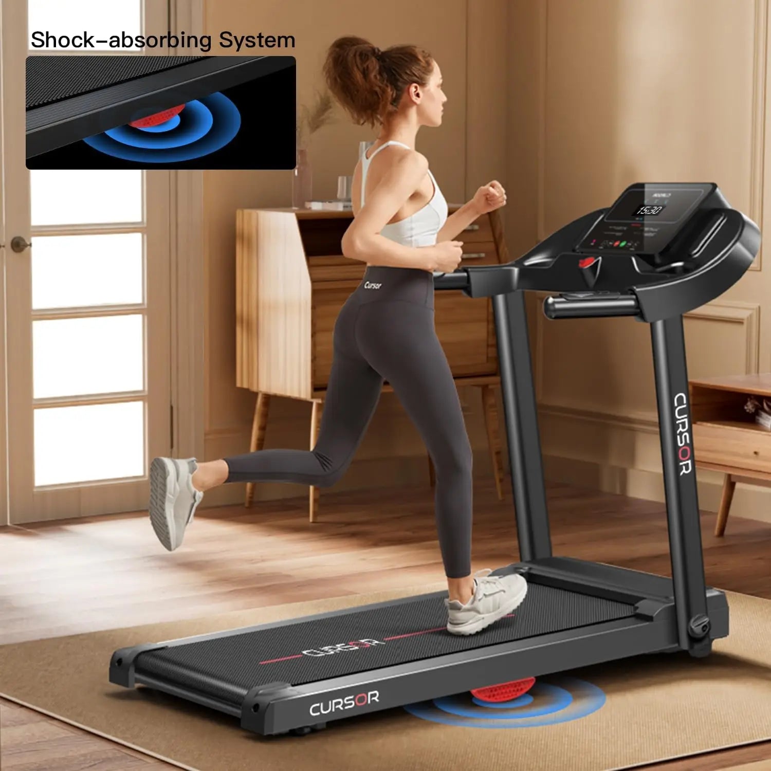Home Folding Treadmill with Pulse Sensors