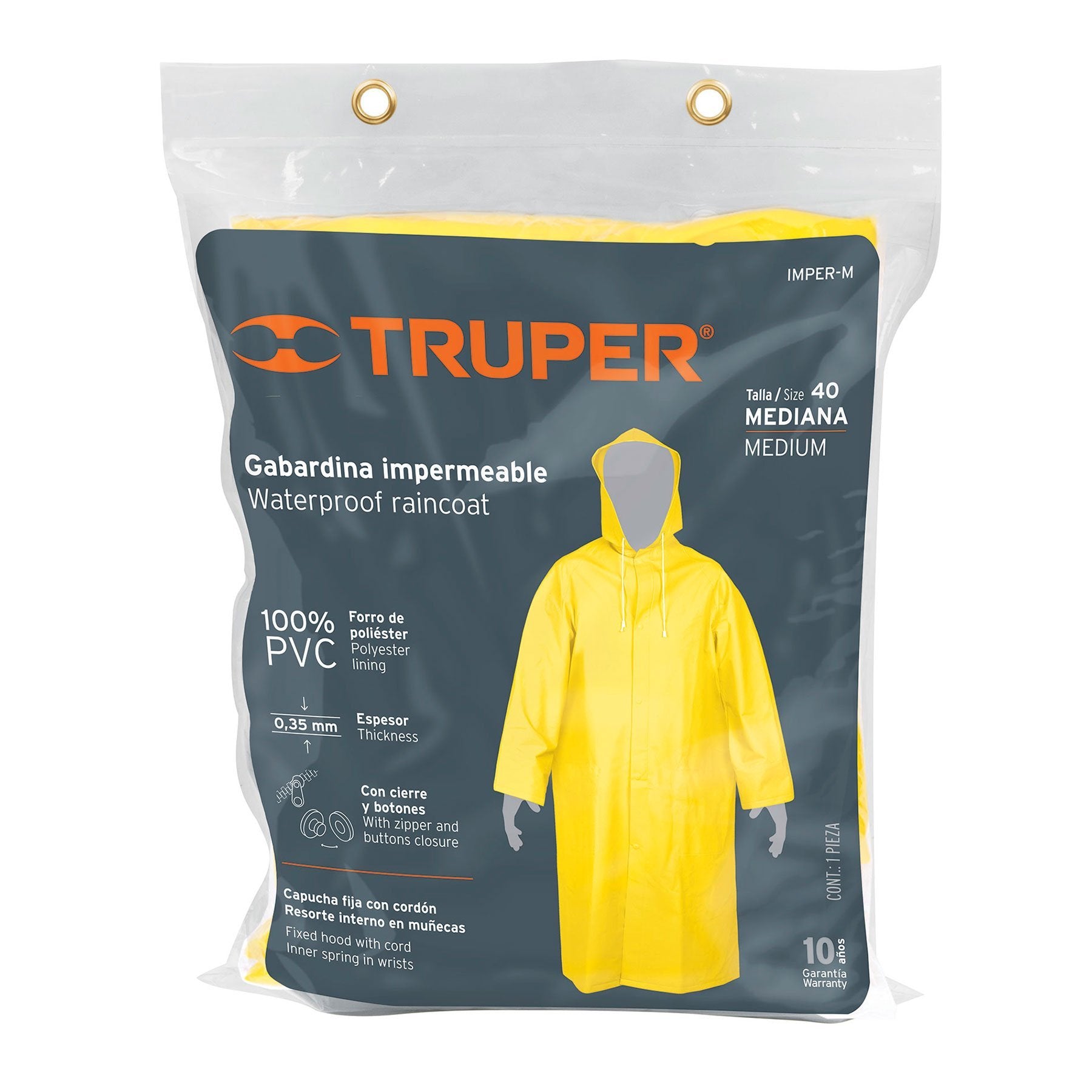 Poncho Impermeable ligero de PVC, Pretul 21541