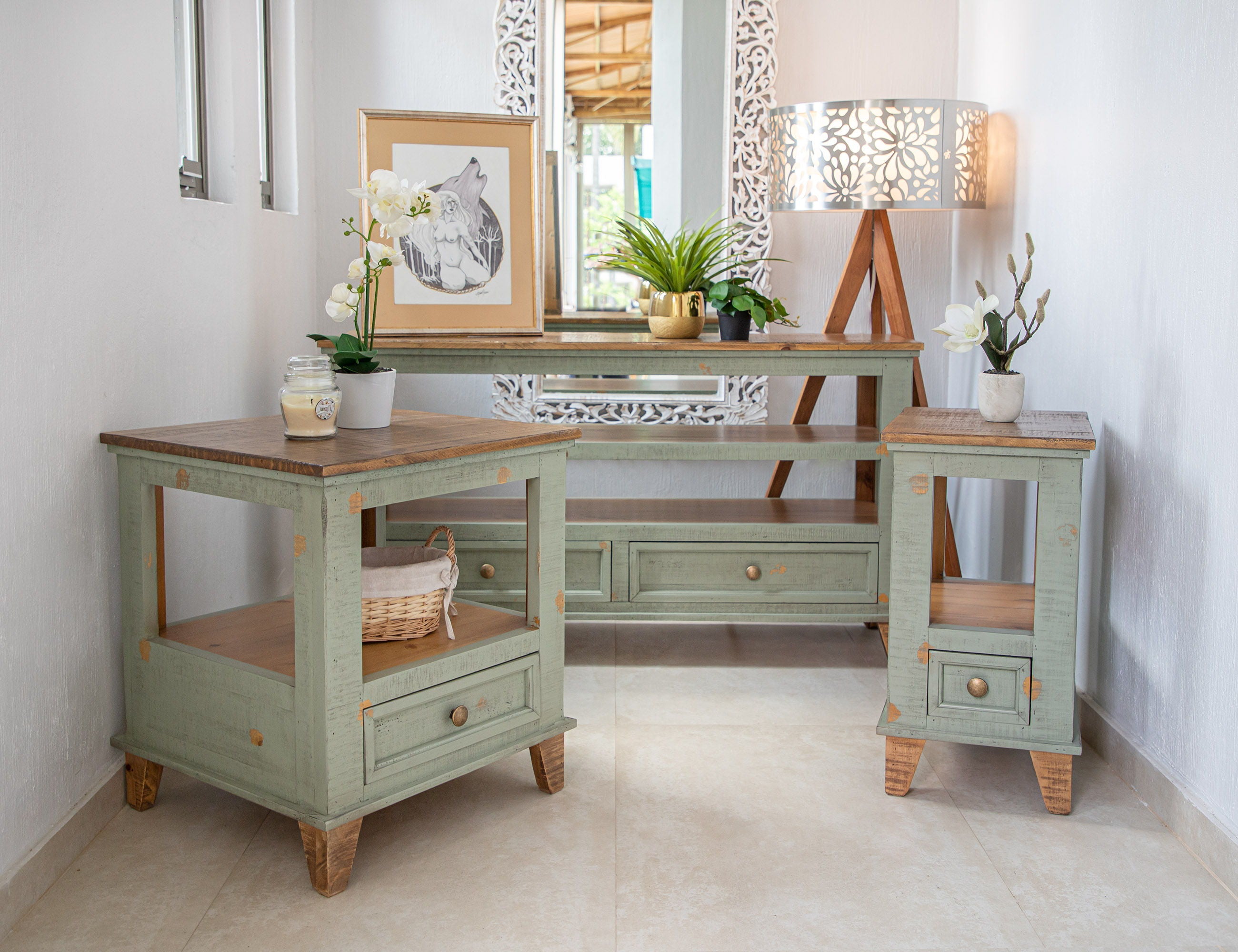 Exquisite Chair Side Table in the Toscana Style