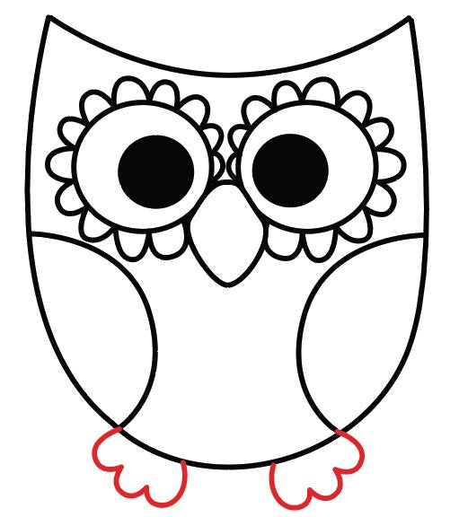 dessin de hibou chouette