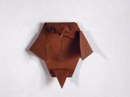 étape 6 origami hibou