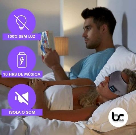 Máscara para Dormir com Fone De Ouvido Bluetooth