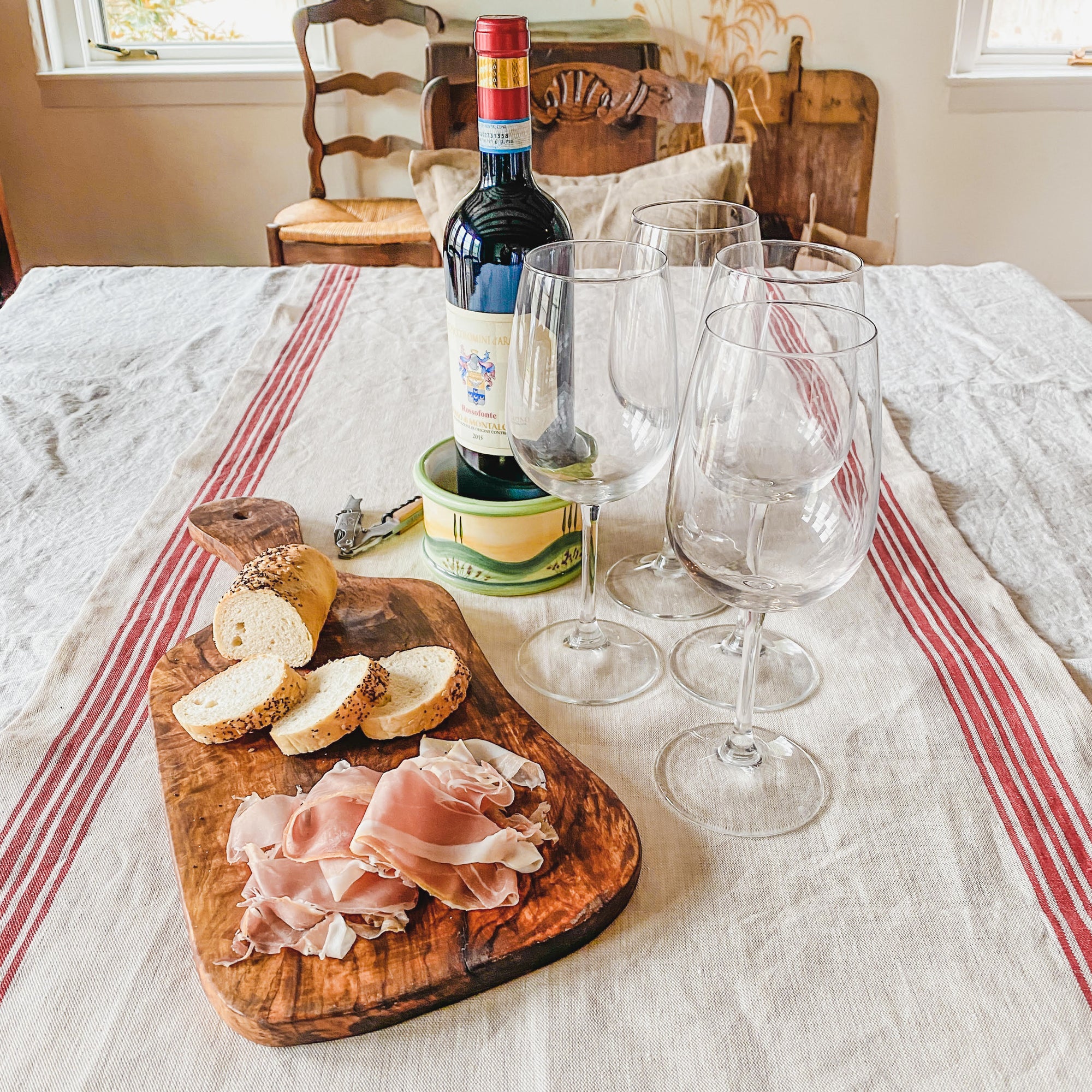 White Linen Table Runner - Our Italian Table