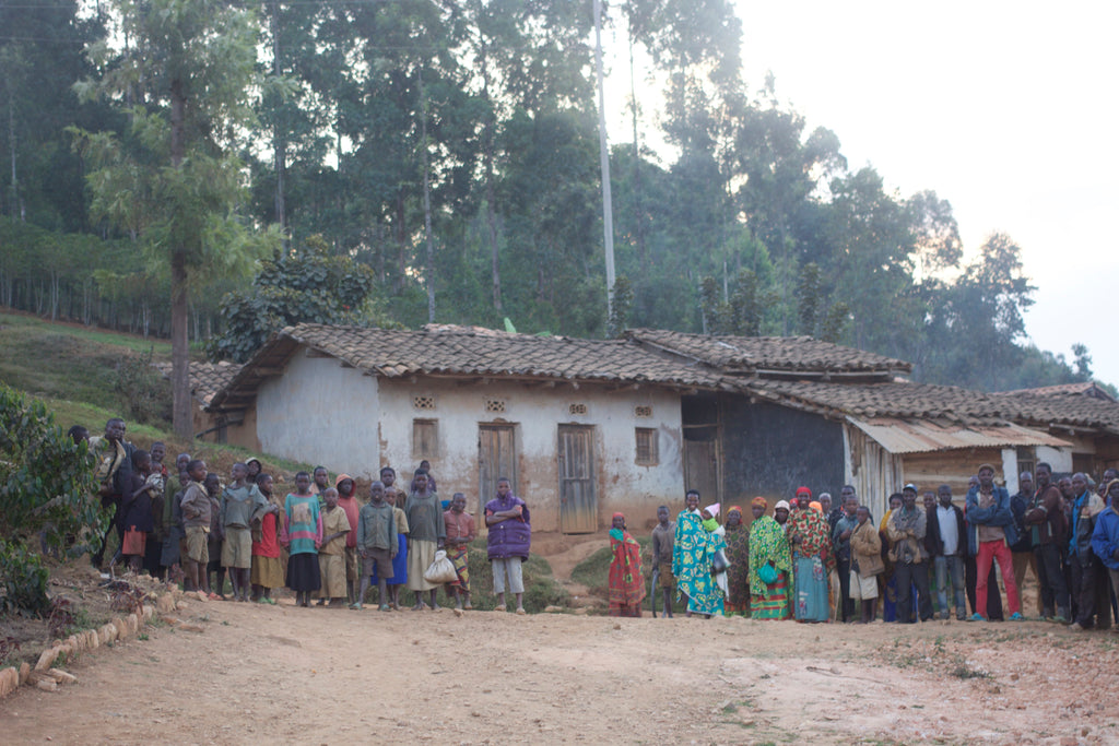 Villagers at the Buziraguhindwa washing station in Kayanza, Burundi.