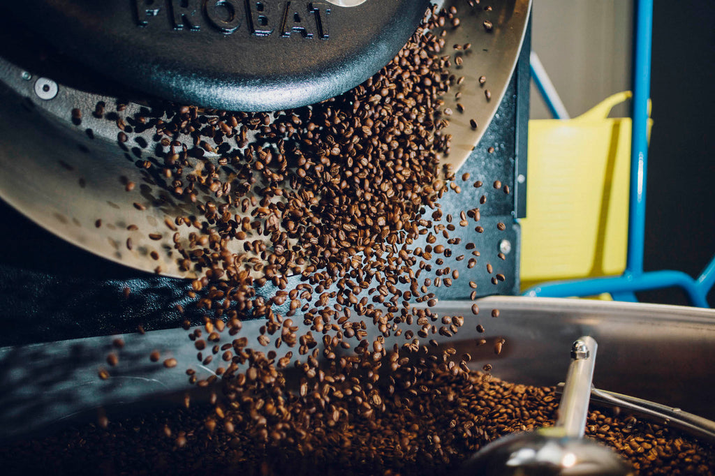 Our trusty P25 Probat in action, which has been our sole roasting machine for the last 7 years.