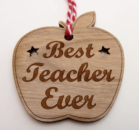 Download "Best Teacher Ever" Apple Shaped Decoration - Personalised ...