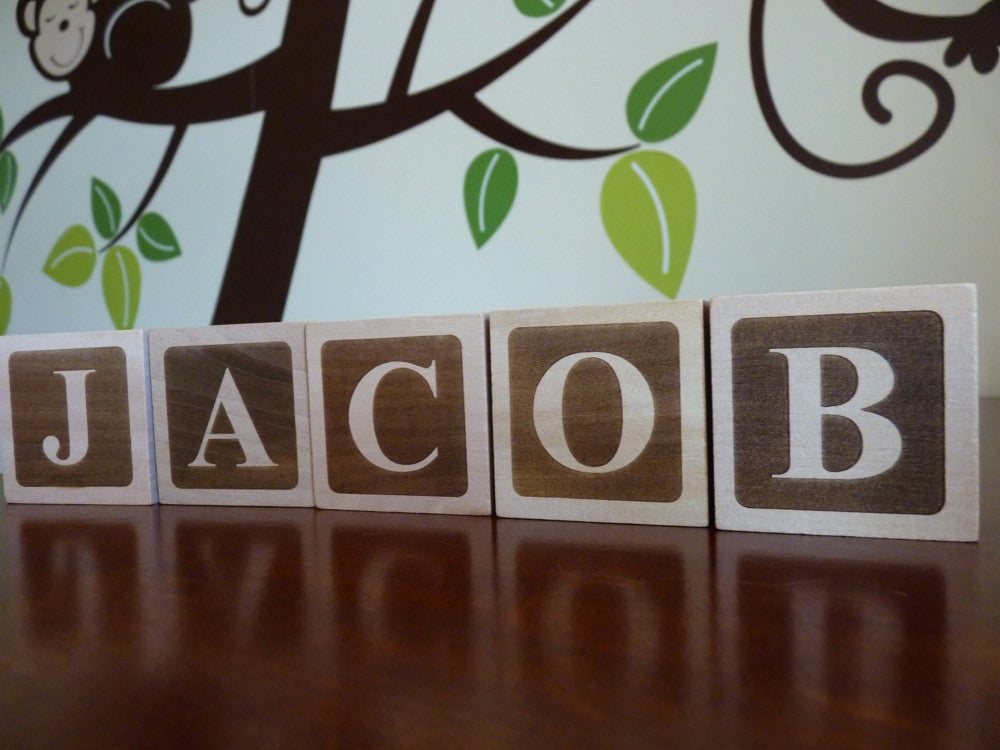 Wooden Baby Name Blocks Personalised Gifts