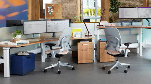 second-hand Steelcase Leap office chairs