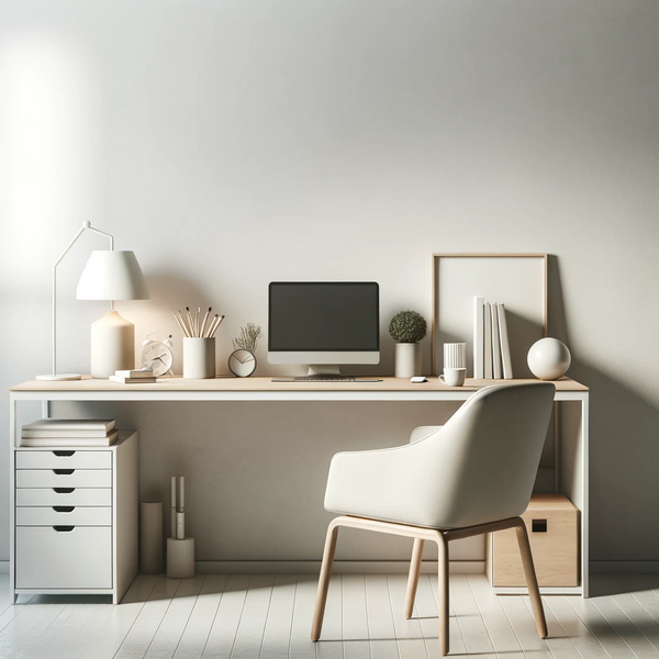 minimalistic home office setup