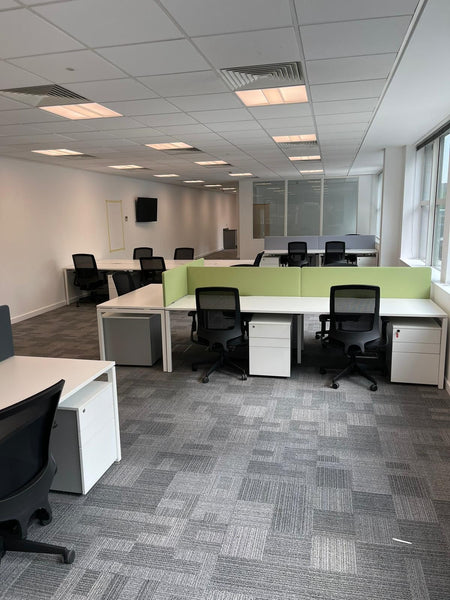 fully assembled second hand office furniture in an office in Hammersmith