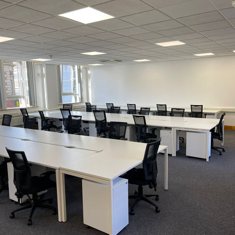Used office furniture inatlled in a London office