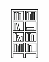 used office bookcase icon