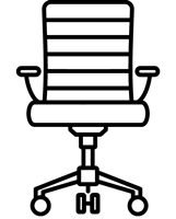 used office designer chair icon