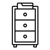 second hand office filing cabinet icon