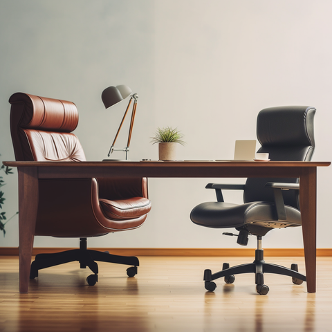 New and used office furniture is often distinguishable only by the price tag.