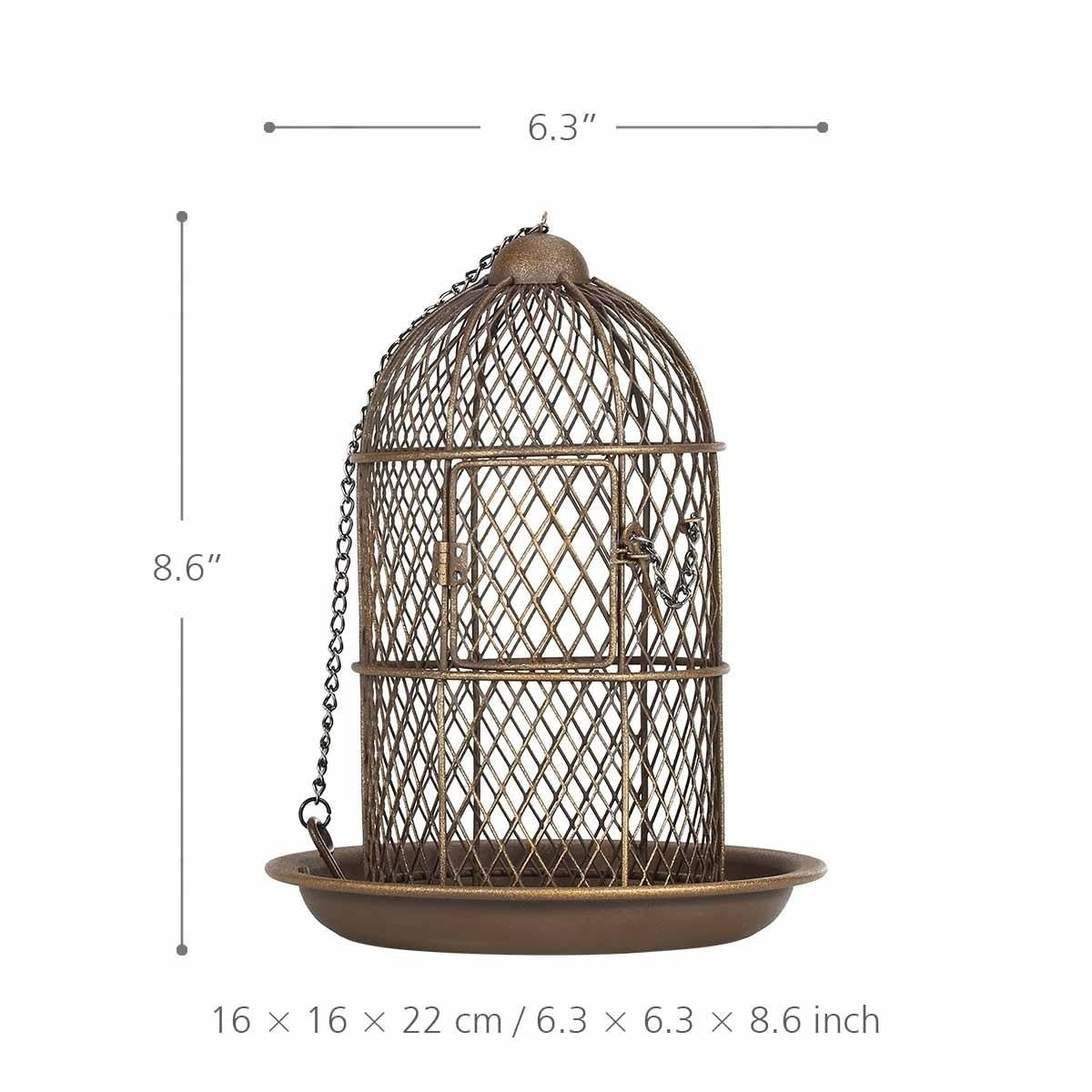 Tooarts® Vintage Bird Cage / Cat Shaped Bird Feeder Hanging Wild Bird ...