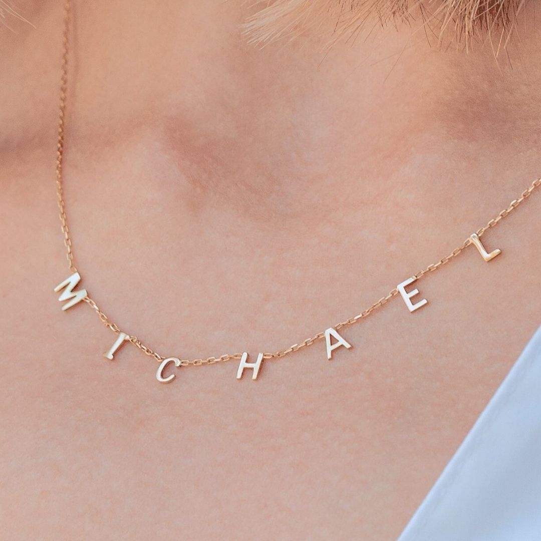 space letter necklace