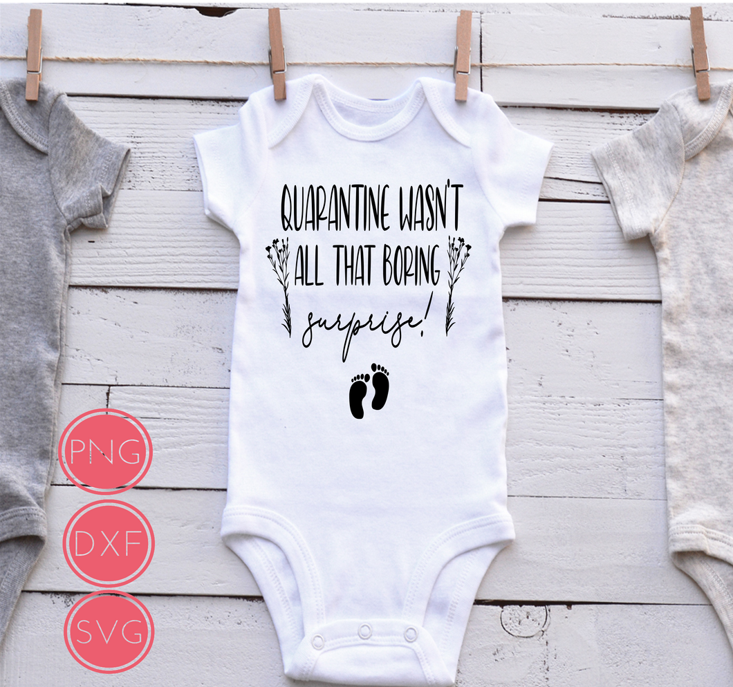 Download Quarantine Wasn T All That Boring Pregnancy Announcement Svg