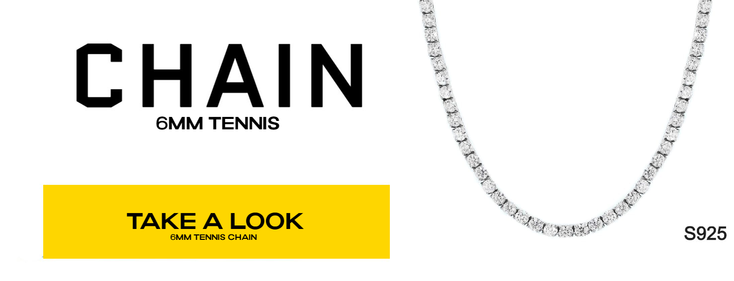 6mm Tennis Chain in Real Silver