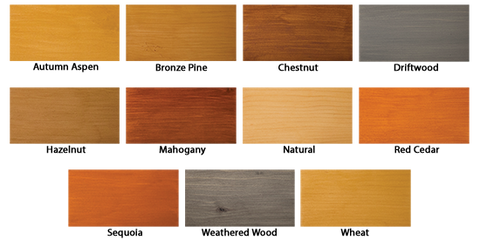 Sashco Capture Log Stain Color Chart and Options