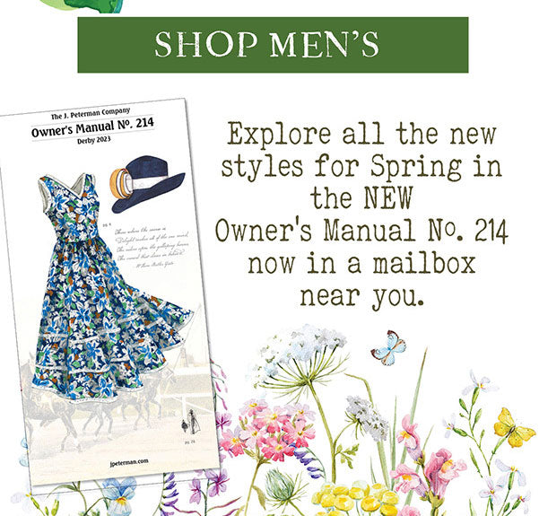 - SHOP MENS i coets Manual V.2 oumers L Explore all the new styles for Spring in the NEW Owner's Manual No. 214 now in a mailbox near you. 