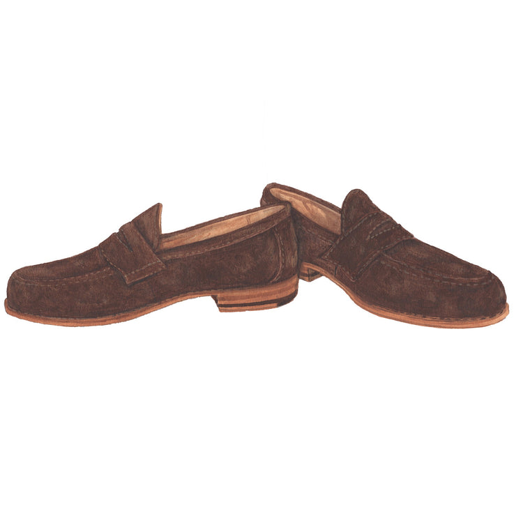 penny suede loafers