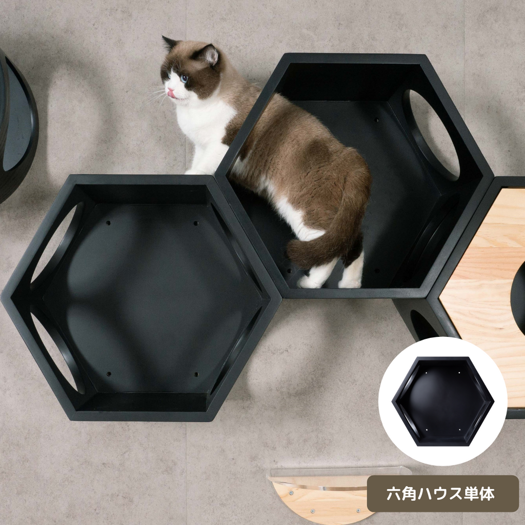 がない 6角形カプセルBOX キャットウォーク キャットステップ 壁付け