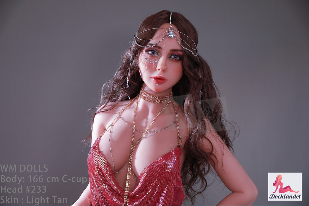WM-Doll 166cm pitkä TPE-nukke rintakokoisella C-kupilla ja päällä #233. Realistinen seksinukke merkiltä WM-Doll vaaleanruskea iho, ruskeat hiukset ja siniset silmät.