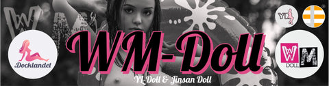Docklandet er stolt partner og offisiell distutor for WM-Doll i Sverige. Bildet viser Docklandet, WM-Doll, Yl-doll og Jinsan Dolls logoer